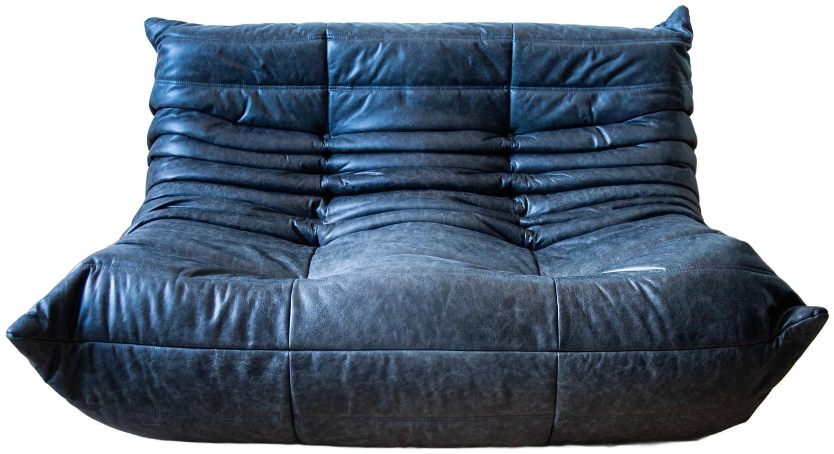 Sofa Togo dwuosobowa, skóra czarna dubai