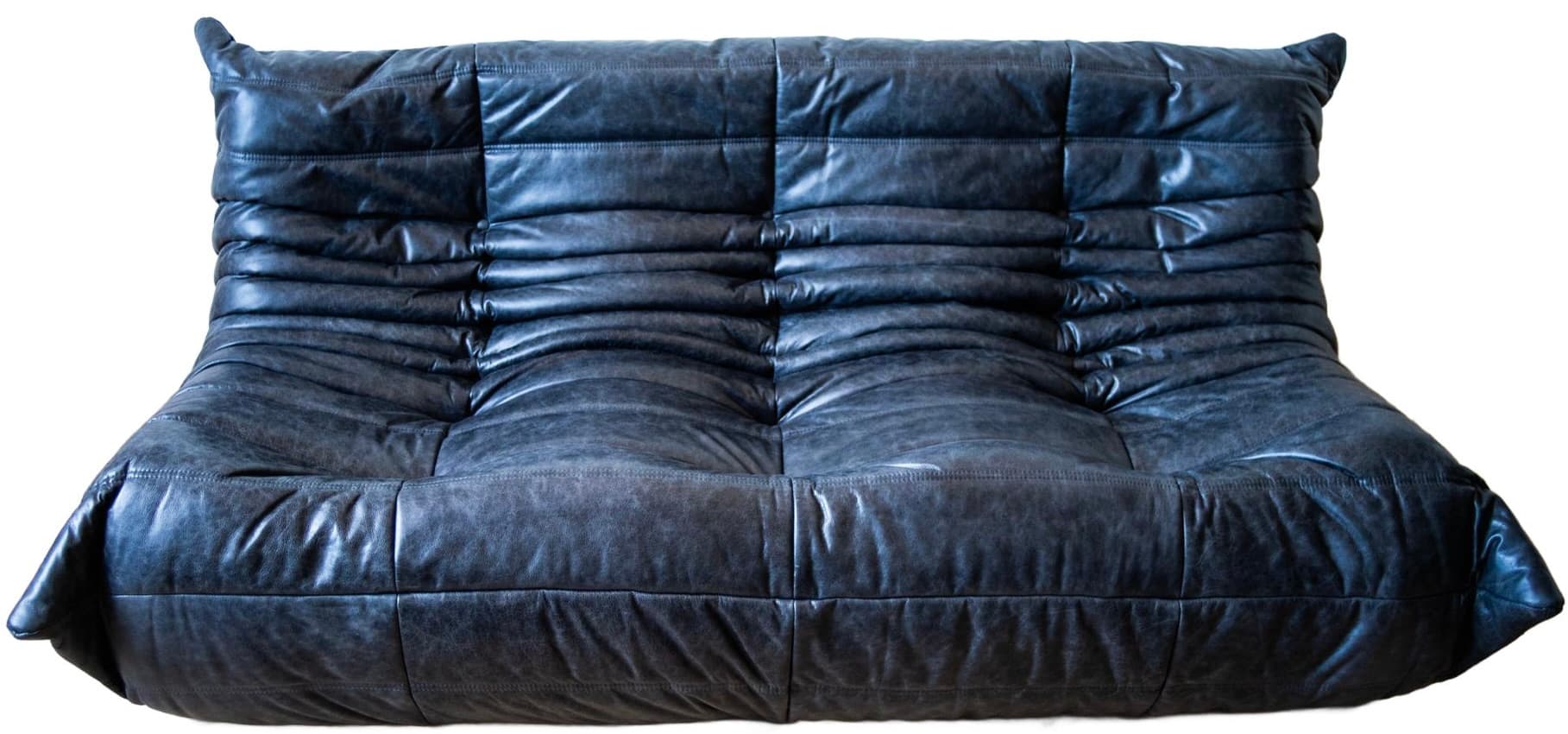 Sofa Togo trzyosobowa, skóra czarna dubai