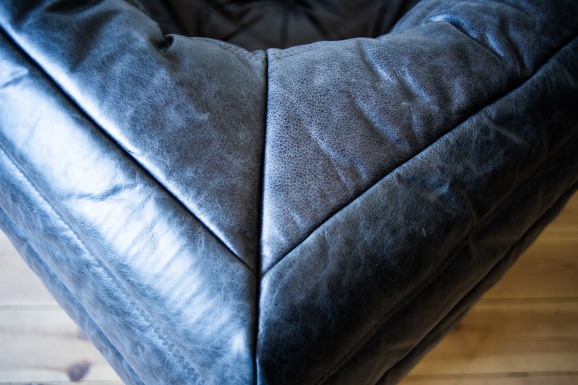 Narożnik Togo, skóra czarna dubai - 165126