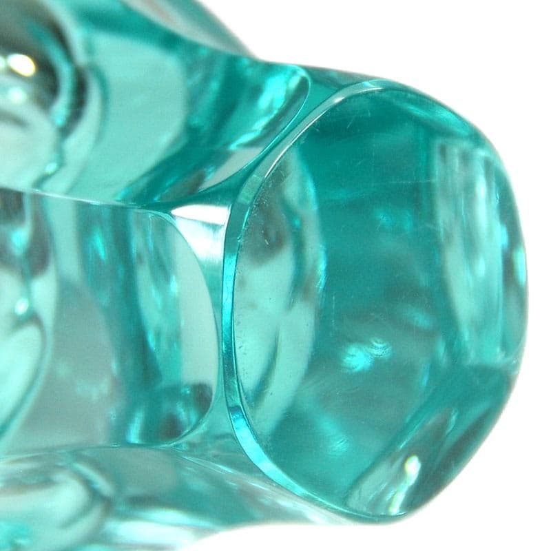 Turkusowy wazon ze szkła kryształowego, dla Moser, Czechosłowacja, lata 50. - 4891