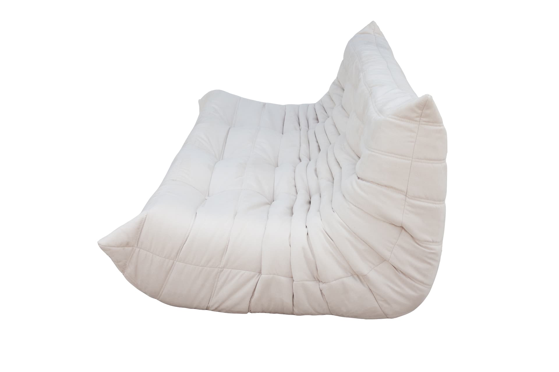 Sofa Togo trzyosobowa, mikrofibra off-white - 52408