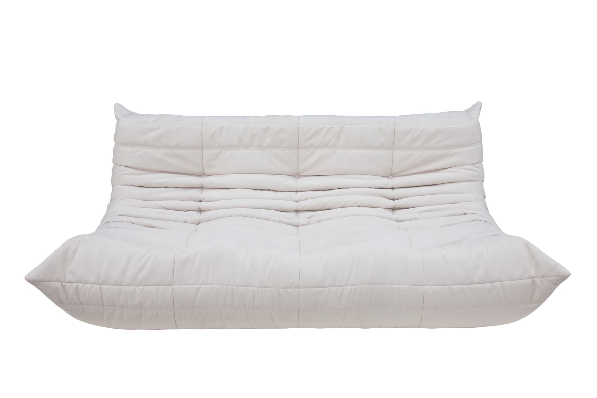 Sofa Togo trzyosobowa, mikrofibra off-white - 52402