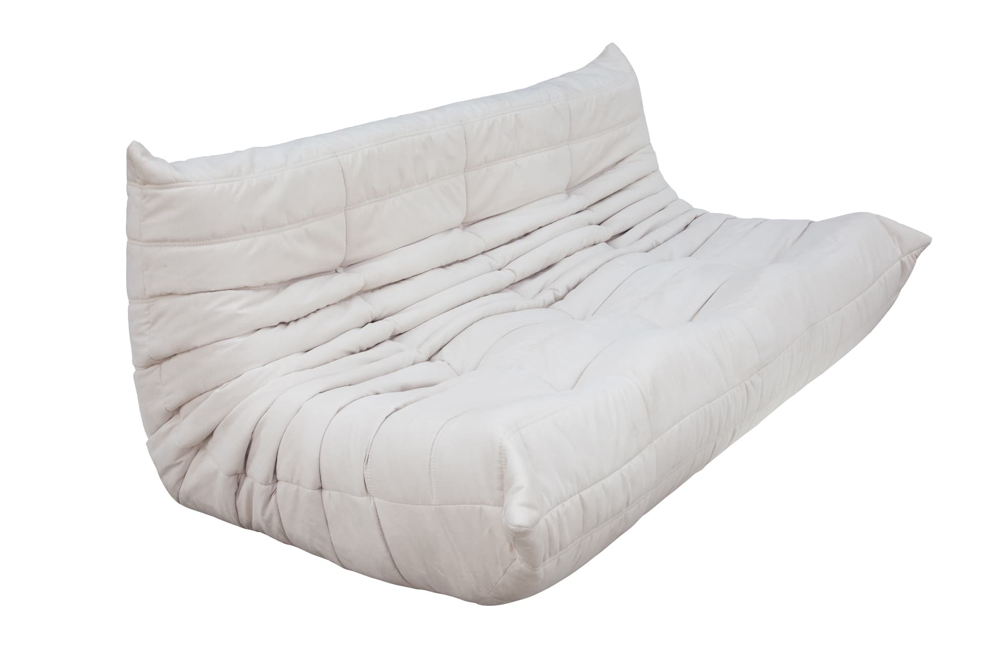 Sofa Togo trzyosobowa, mikrofibra off-white - 52403