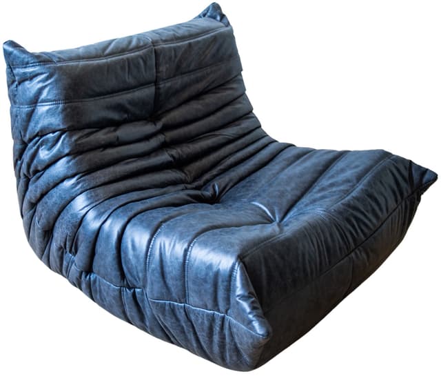 Fotel wypoczynkowy Togo, skóra czarna dubai - WYMIARY