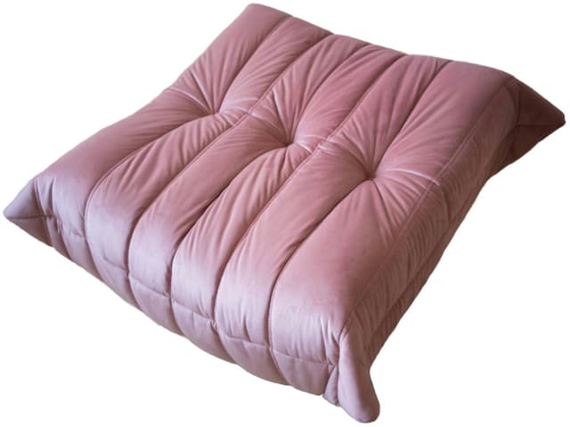 Podnóżek Togo, velvet perłowy róż - WYMIARY