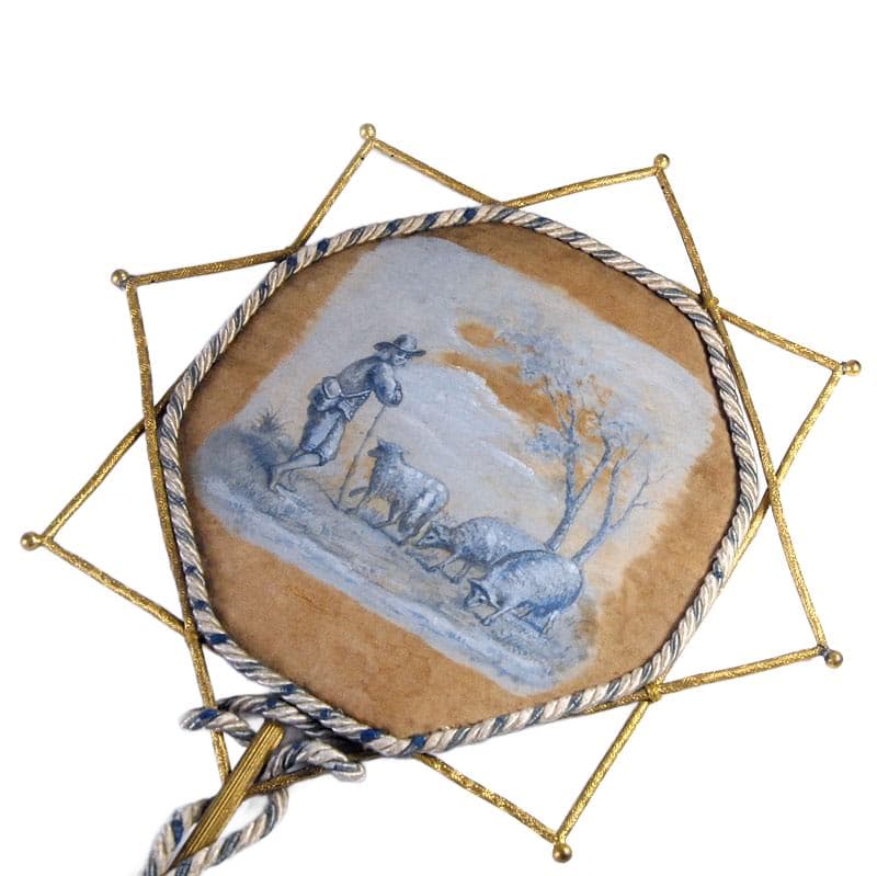 Złoty wachlarz kominkowy, Francja, poł. XIX w. - 4874