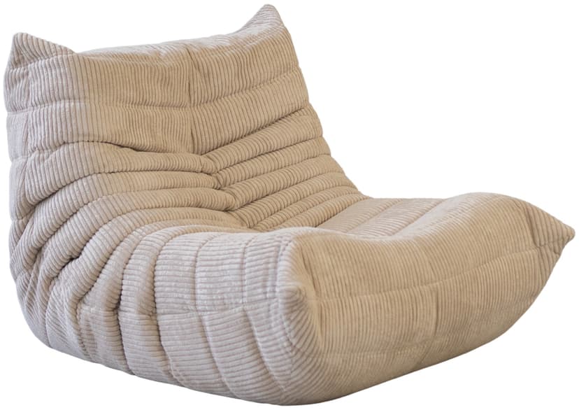 Fotel wypoczynkowy Togo, cord beżowy