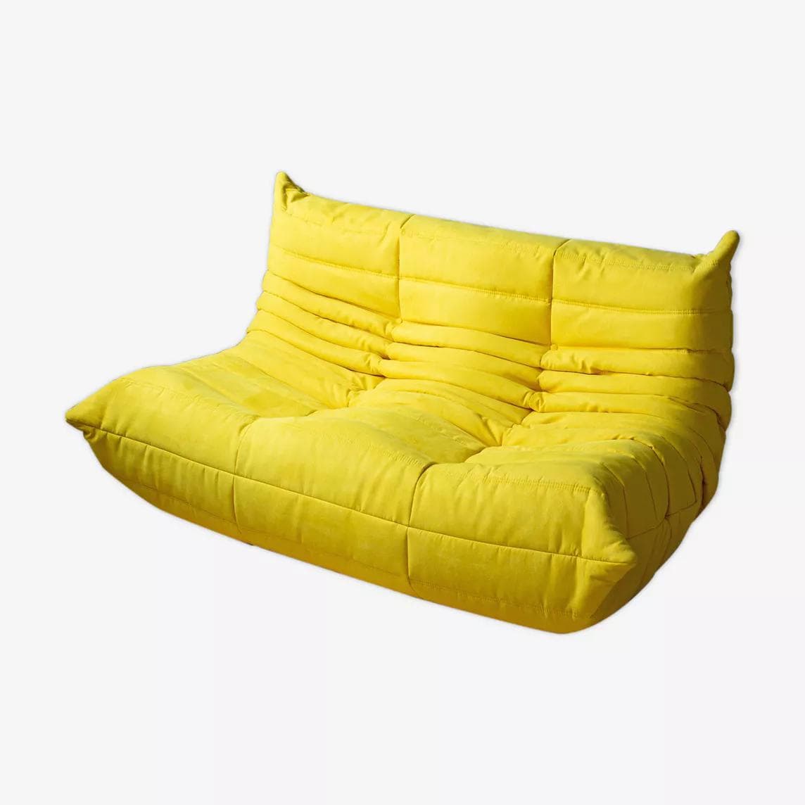 Sofa Togo dwuosobowa, velvet szary ciepły - 165058