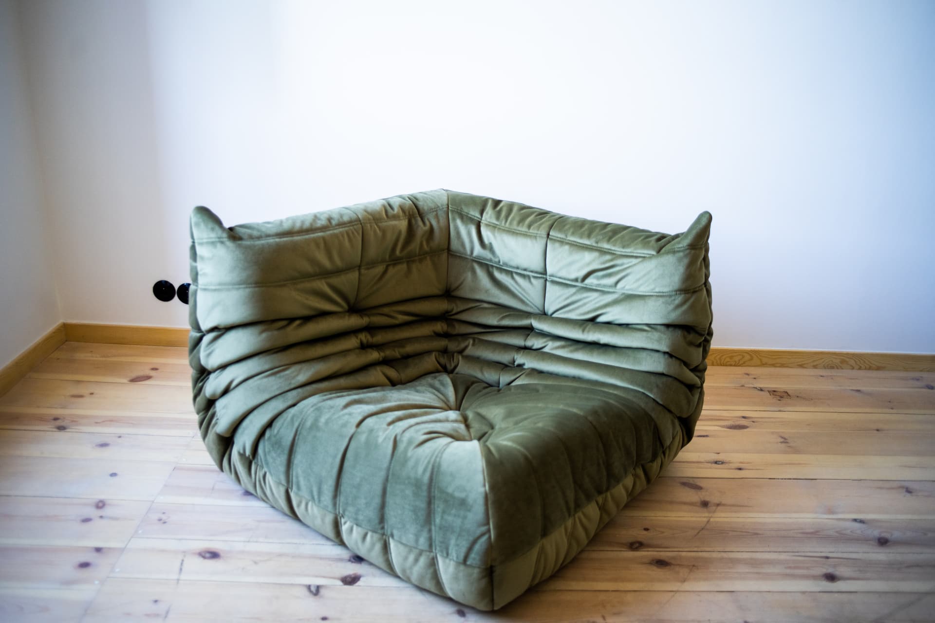 Narożnik Togo, velvet zielony khaki - 165852