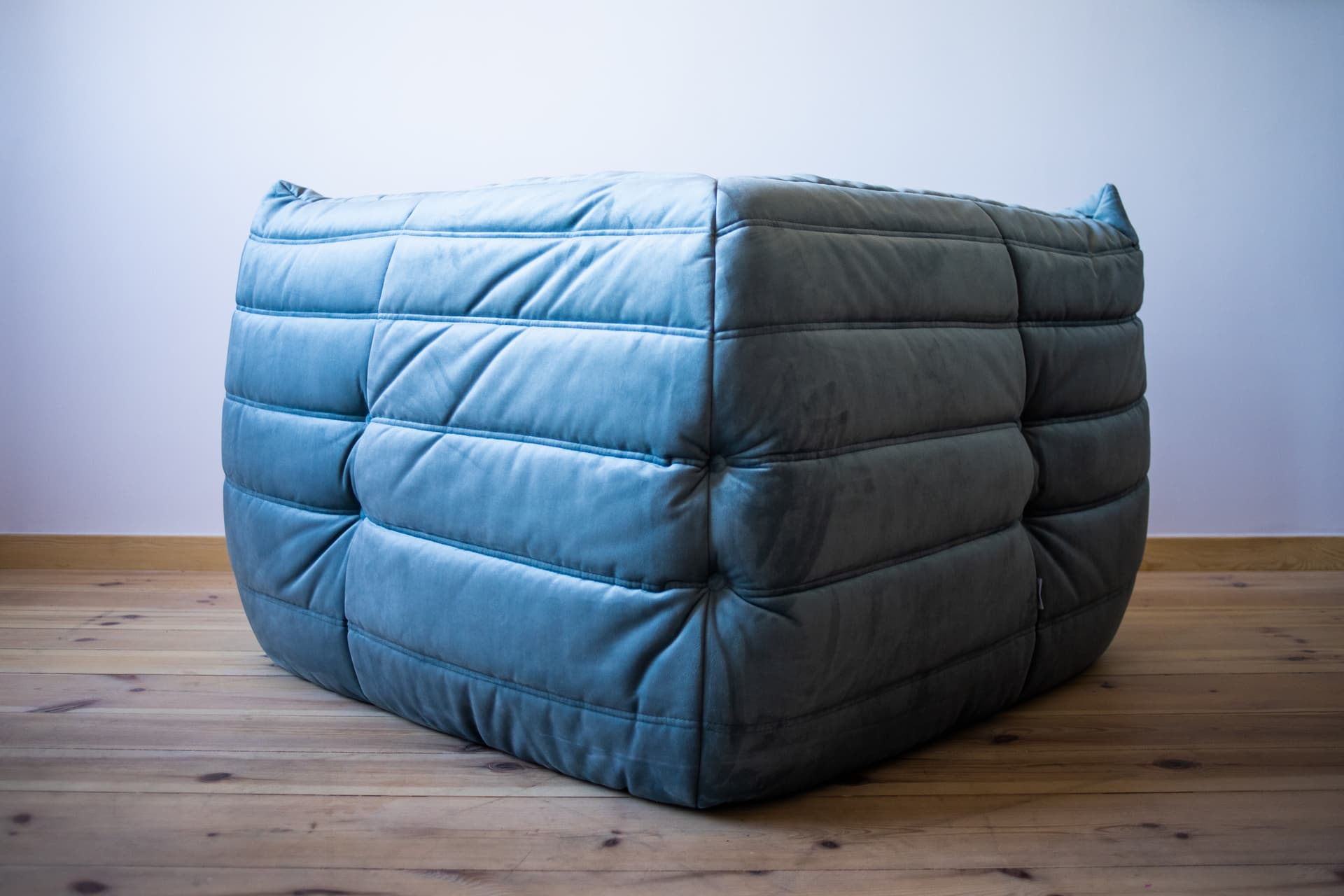 Narożnik Togo, velvet błękitny lazur - 165098