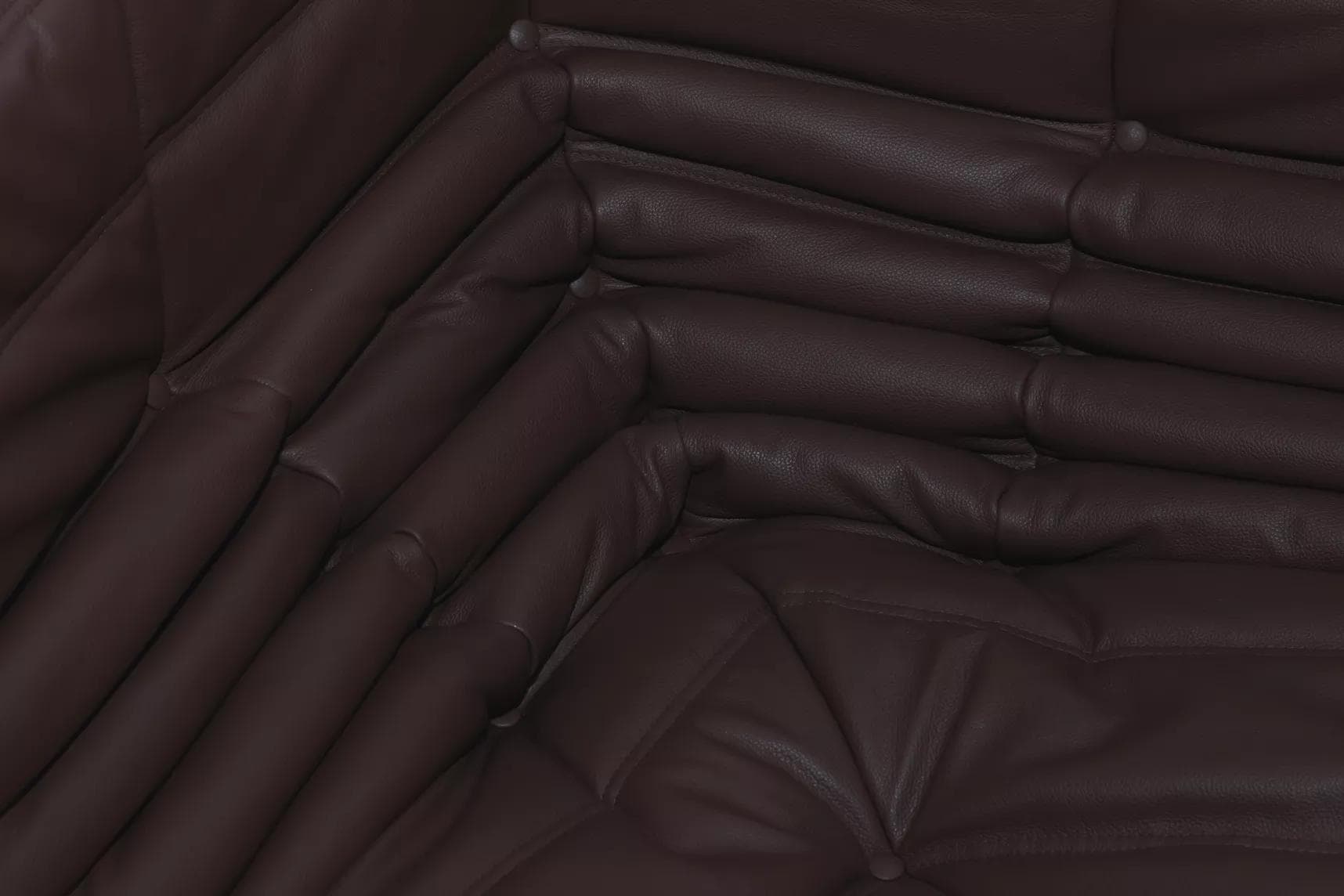 Narożnik Togo, skóra brązowa madras - 165864