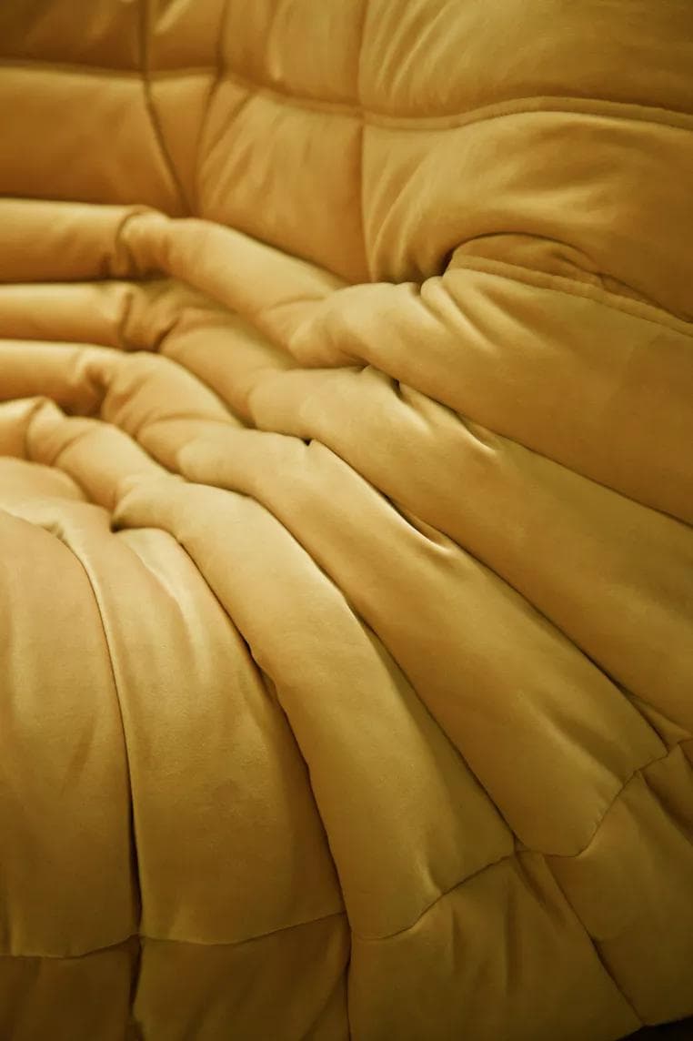 Narożnik Togo, velvet musztardowy żółty - 165328