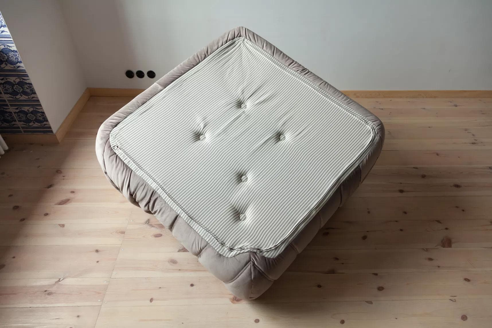 Narożnik Togo, velvet szary ciepły - 165193