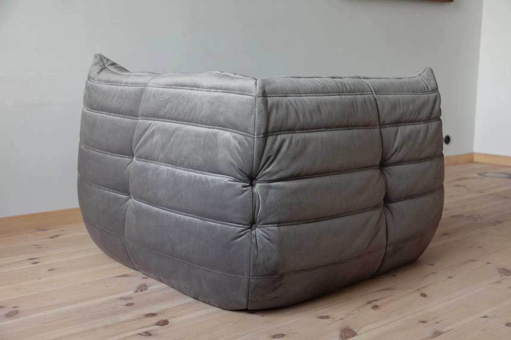 Narożnik Togo, velvet szary srebrny - 165777