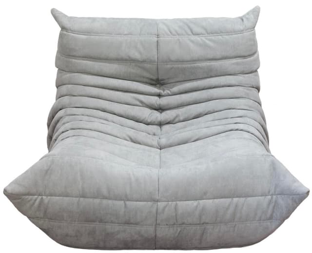 Fotel wypoczynkowy Togo, mikrofibra jasny szary - WYMIARY