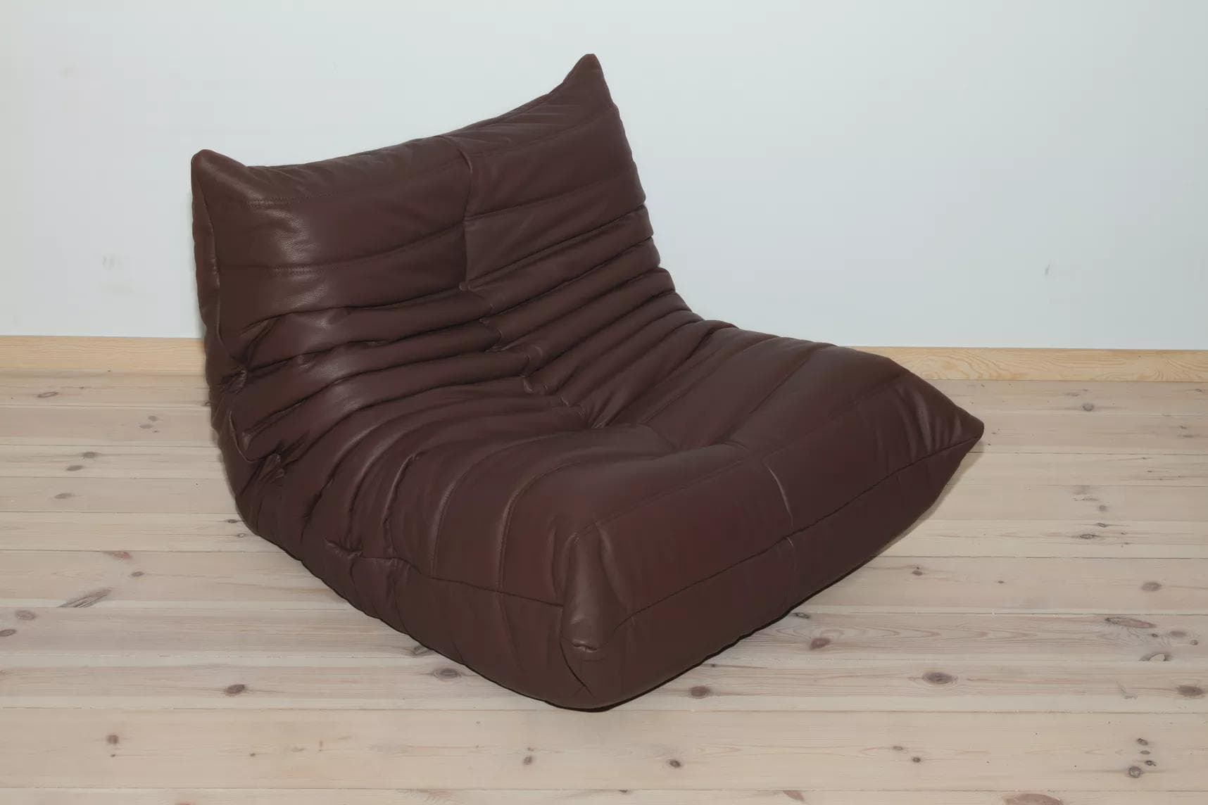 Fotel wypoczynkowy Togo, skóra brązowa madras - 165788