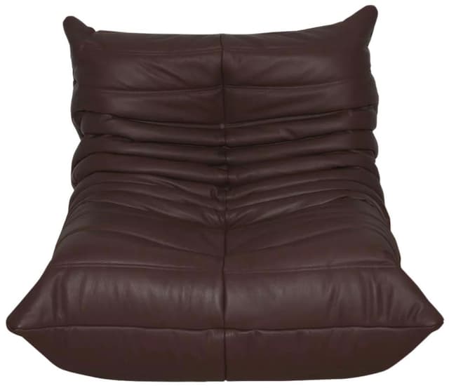 Fotel wypoczynkowy Togo, skóra brązowa madras - WYMIARY