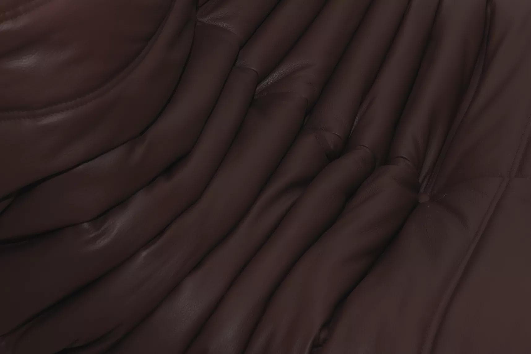 Fotel wypoczynkowy Togo, skóra brązowa madras - 165784