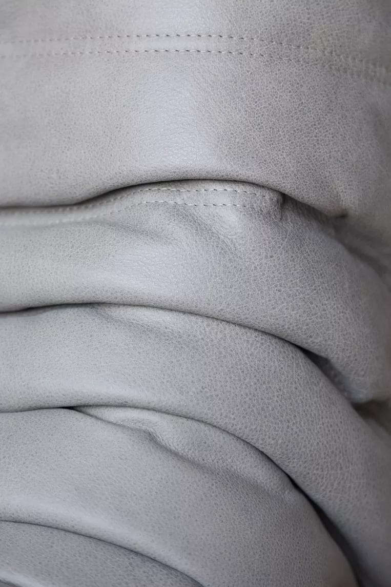 Fotel wypoczynkowy Togo, skóra szara madras - 165309