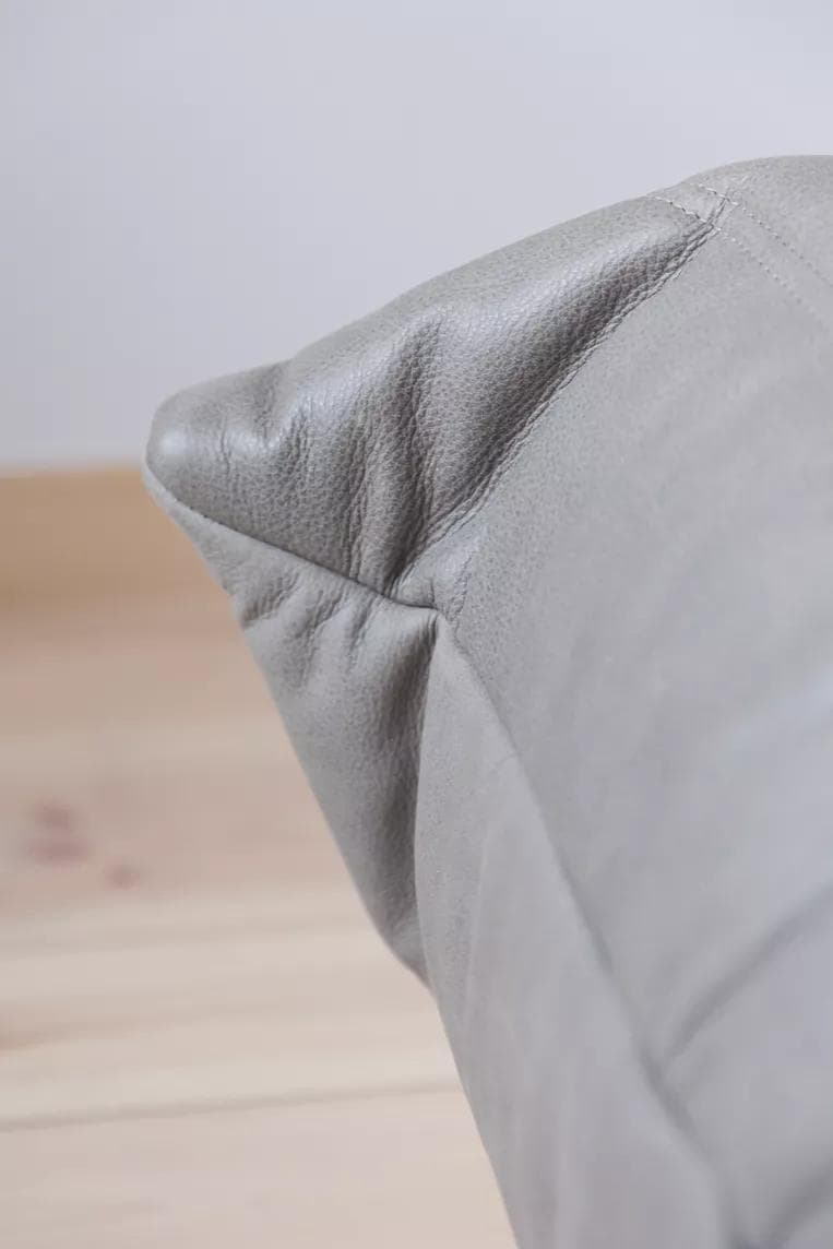 Fotel wypoczynkowy Togo, skóra szara madras - 165310