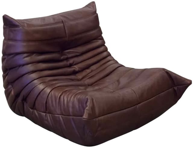 Fotel wypoczynkowy Togo, skóra czekoladowy brąz - WYMIARY