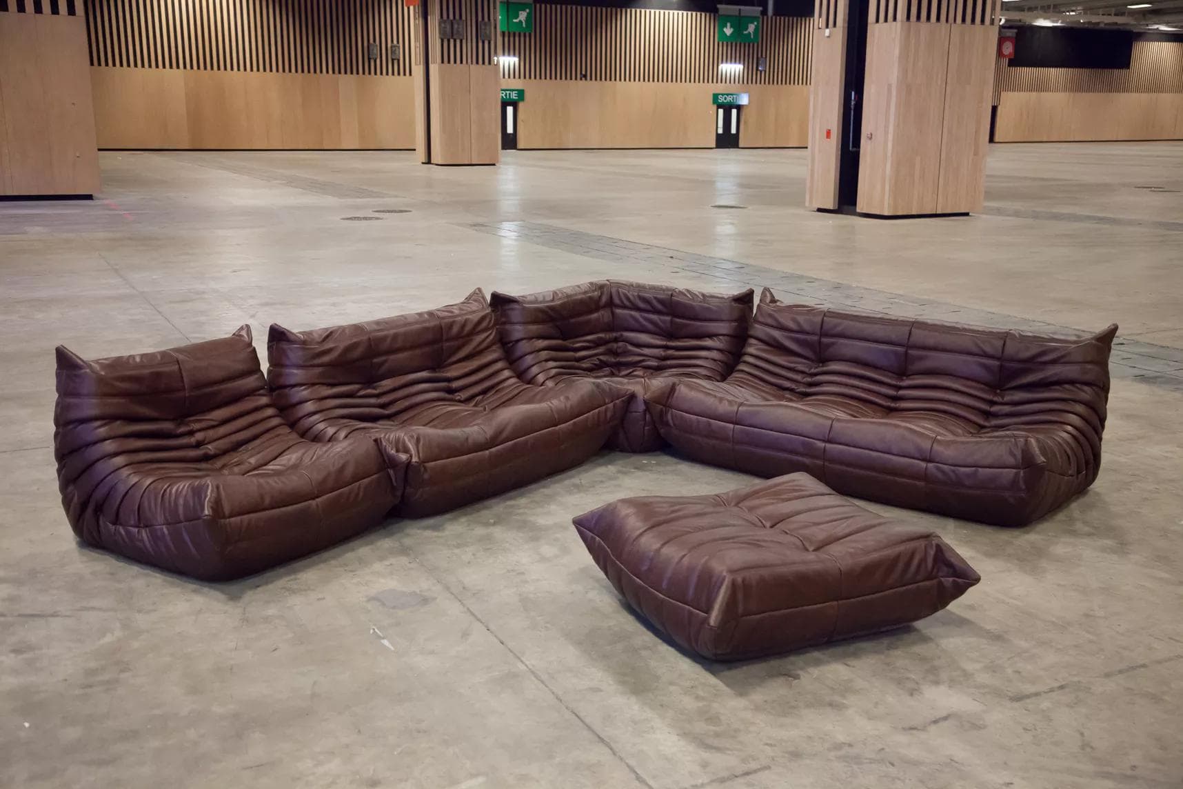 Fotel wypoczynkowy Togo, skóra czekoladowy brąz - 165850