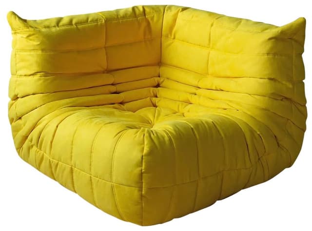 Narożnik Togo, mikrofibra cytrynowy żółty - WYMIARY