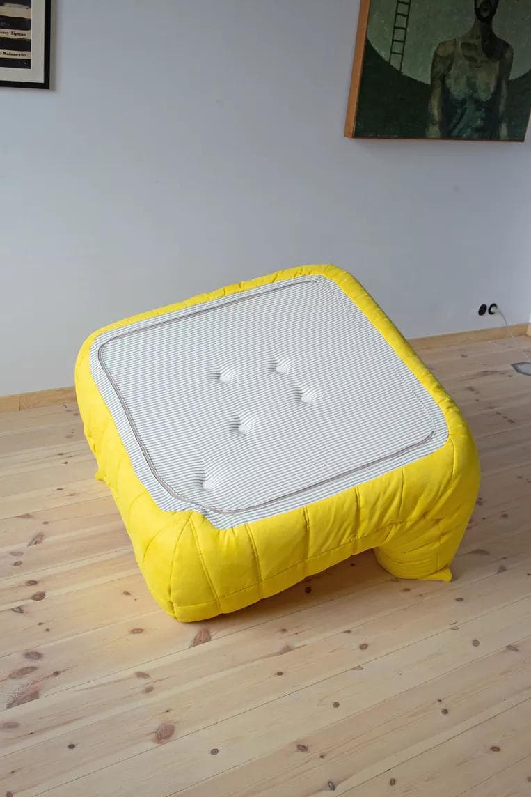 Narożnik Togo, mikrofibra cytrynowy żółty - 165841