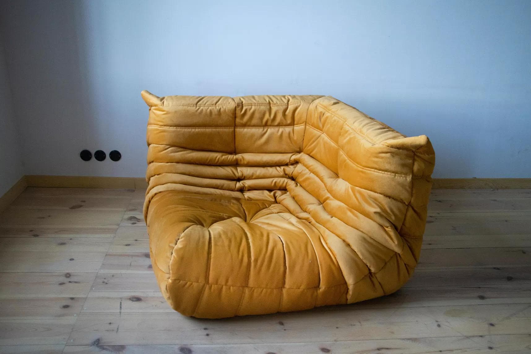 Narożnik Togo, velvet złoty - 165821