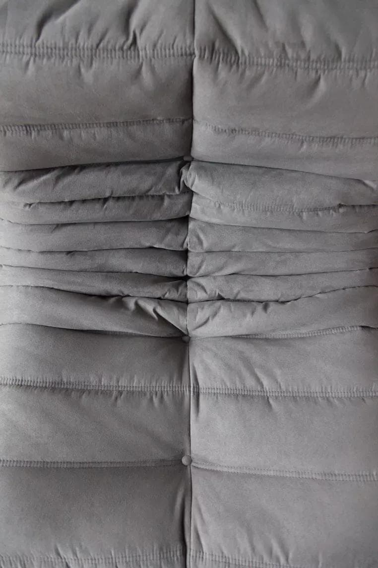 Fotel wypoczynkowy Togo, mikrofibra szara - 165720