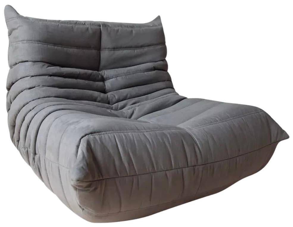 Fotel wypoczynkowy Togo, mikrofibra szara