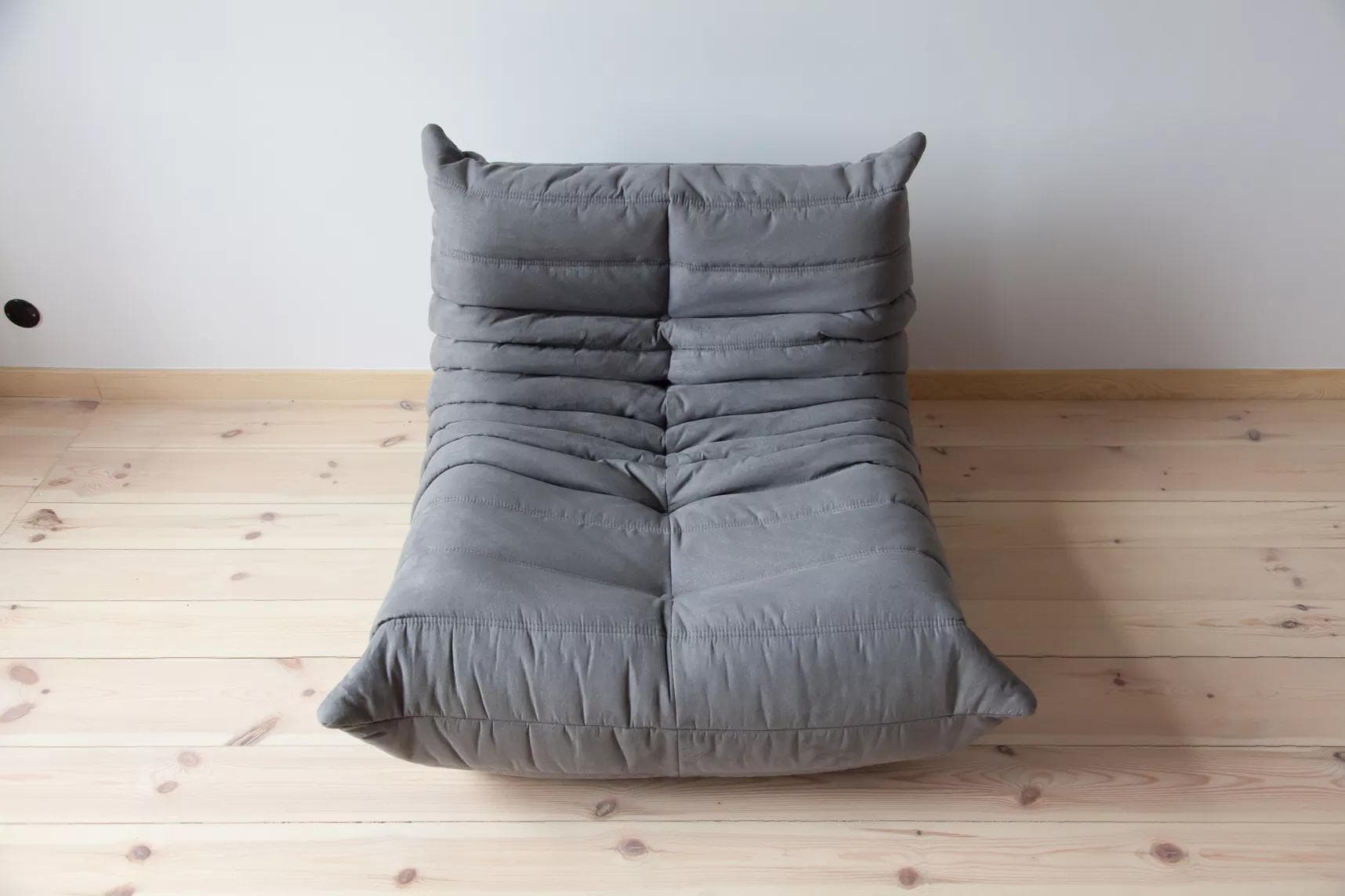 Fotel wypoczynkowy Togo, mikrofibra szara - 165714