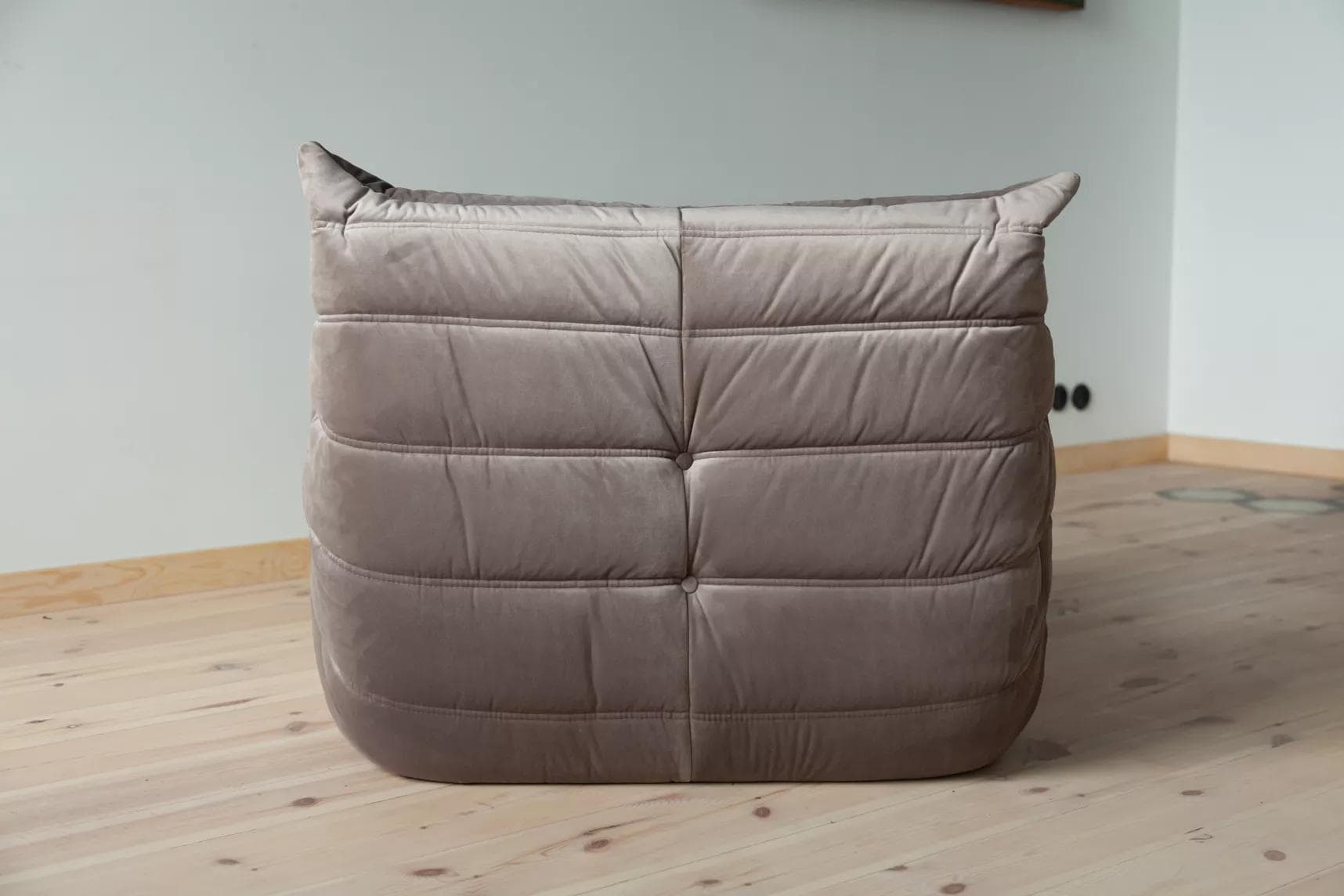 Fotel wypoczynkowy Togo, velvet szary ciepły - 165219