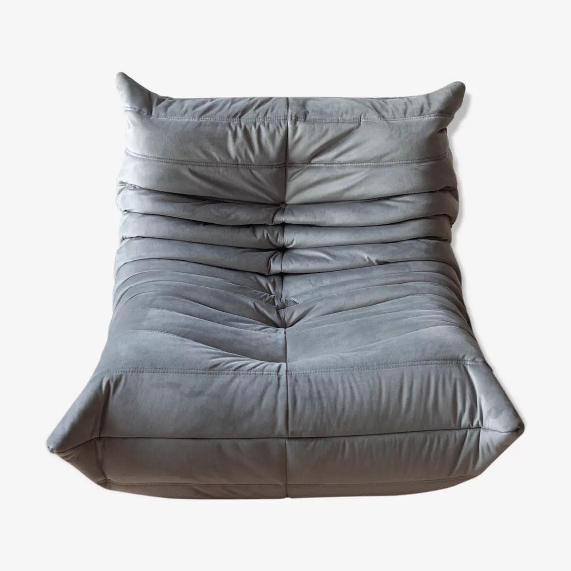 Fotel wypoczynkowy Togo, velvet szary srebrny - 165668