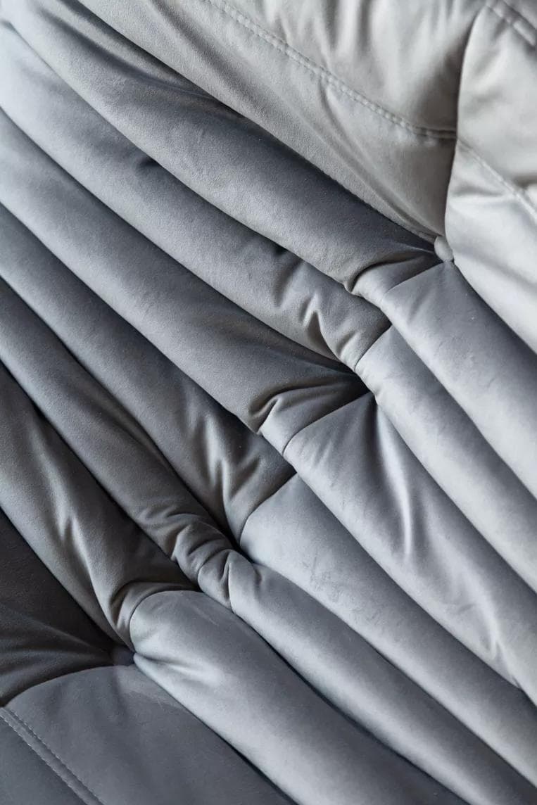 Fotel wypoczynkowy Togo, velvet szary srebrny - 165678