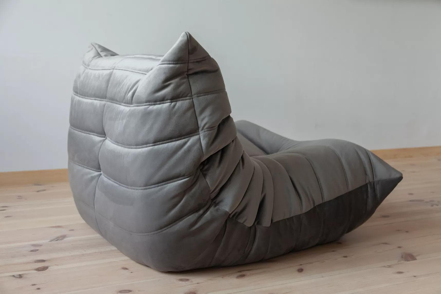 Fotel wypoczynkowy Togo, velvet szary srebrny - 165670