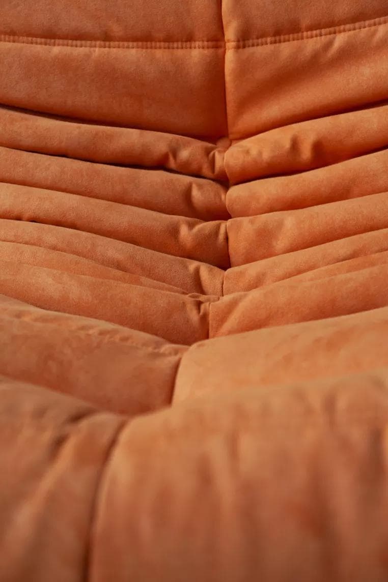 Fotel wypoczynkowy Togo, mikrofibra pomarańcz - 165744