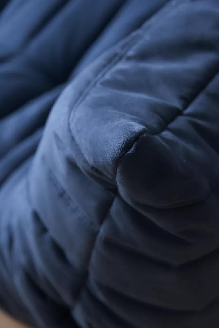 Fotel wypoczynkowy Togo, mikrofibra granatowy - 165889