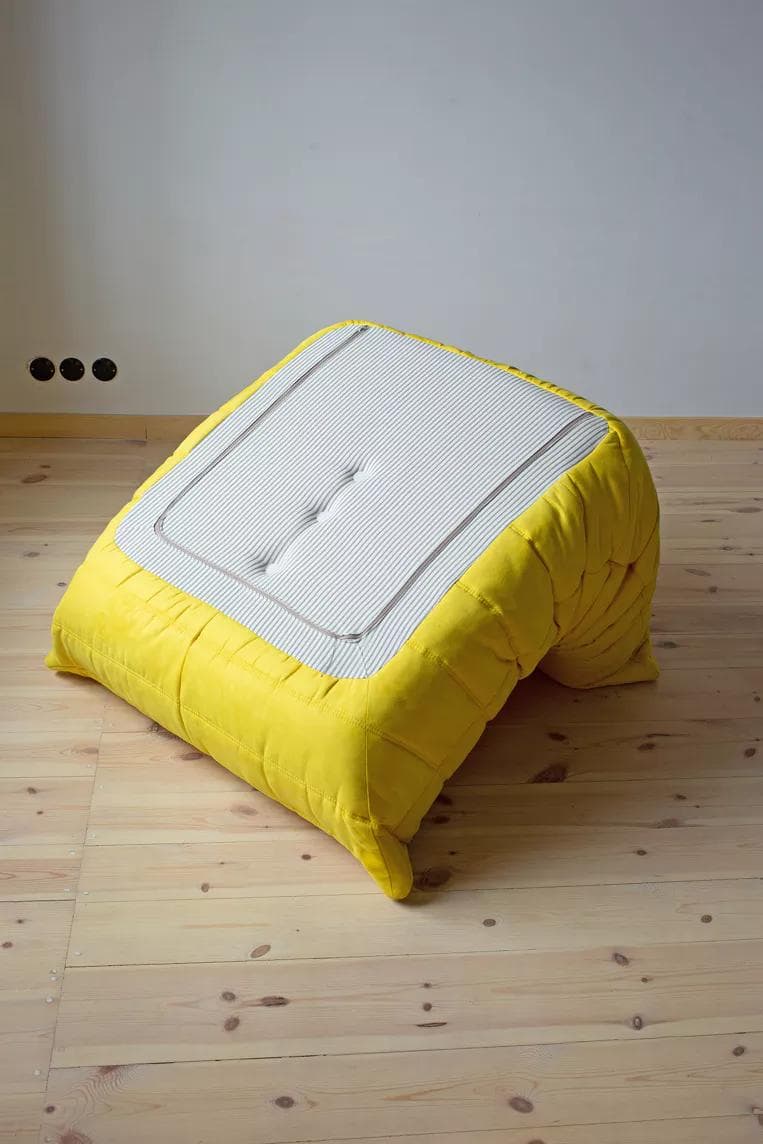 Fotel wypoczynkowy Togo, mikrofibra cytrynowy żółty - 165901