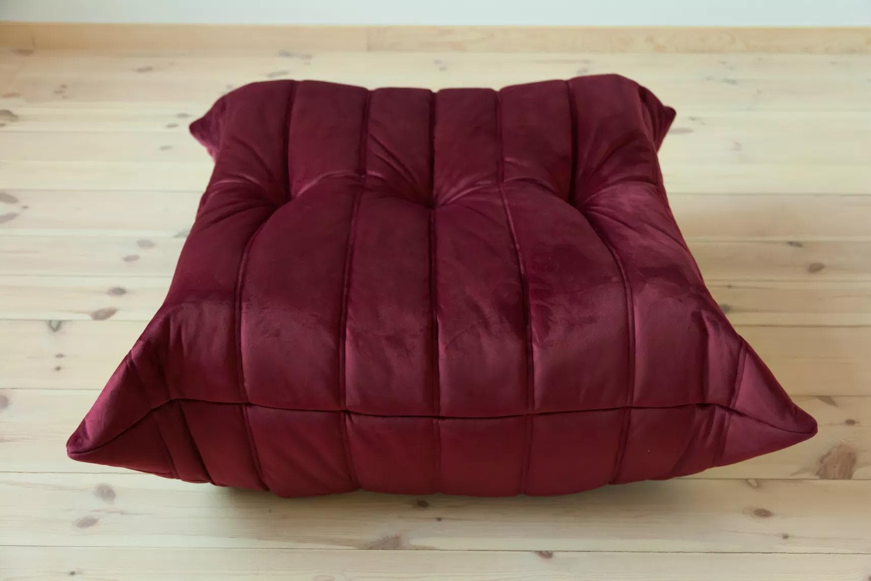 Podnóżek Togo, velvet bordowy - 165649