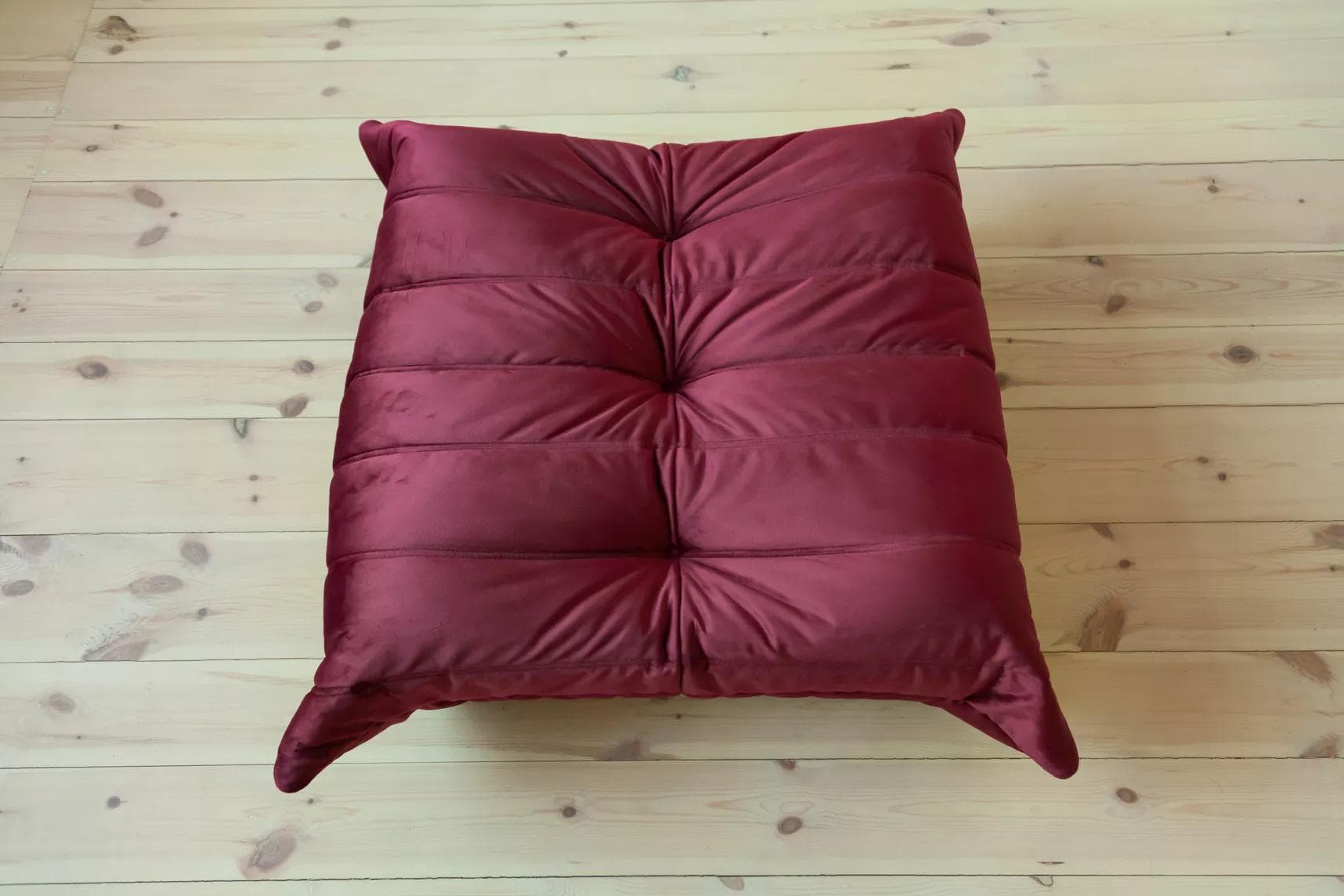 Podnóżek Togo, velvet bordowy - 165653