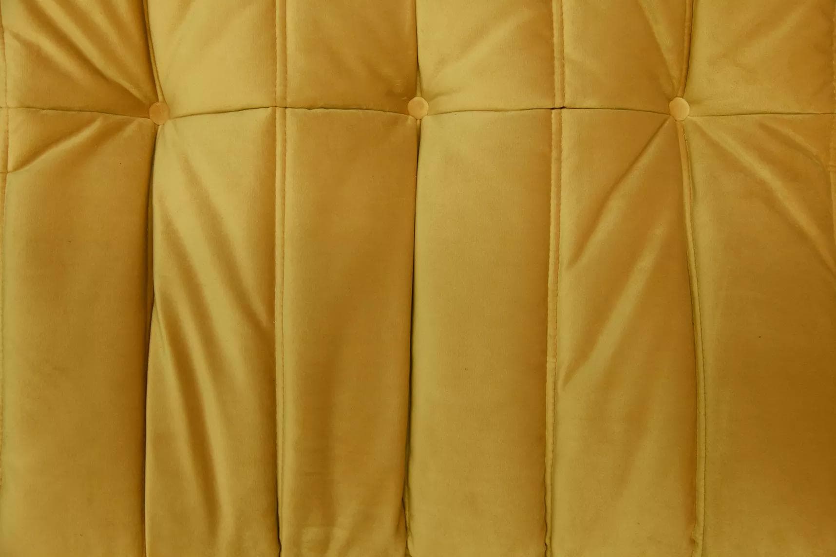 Podnóżek Togo, velvet musztardowy żółty - 165635