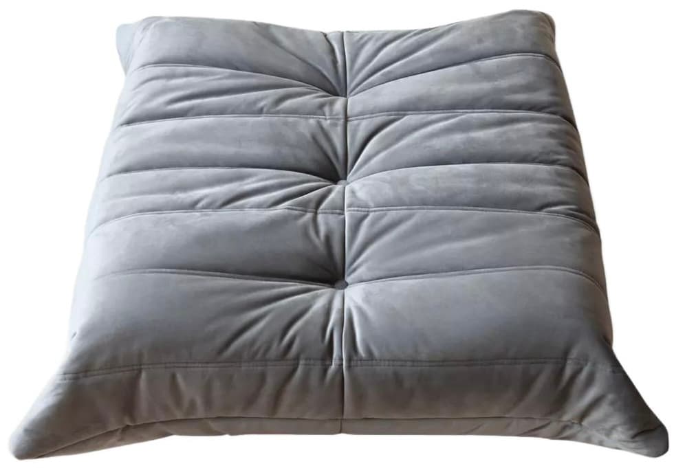 Podnóżek Togo, velvet szary srebrny - 59468