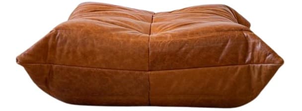 Podnóżek Togo, skóra brązowa dubai pine - 65807