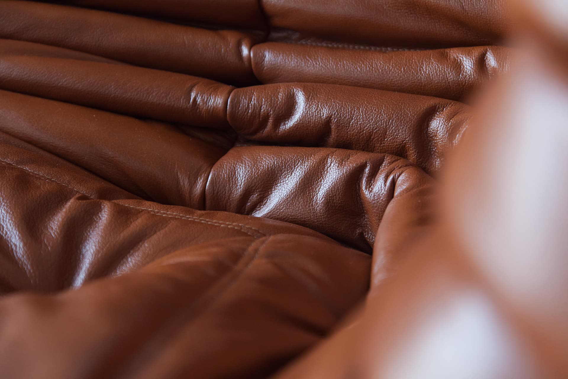 Narożnik Togo, skóra brązowa whisky - 165919