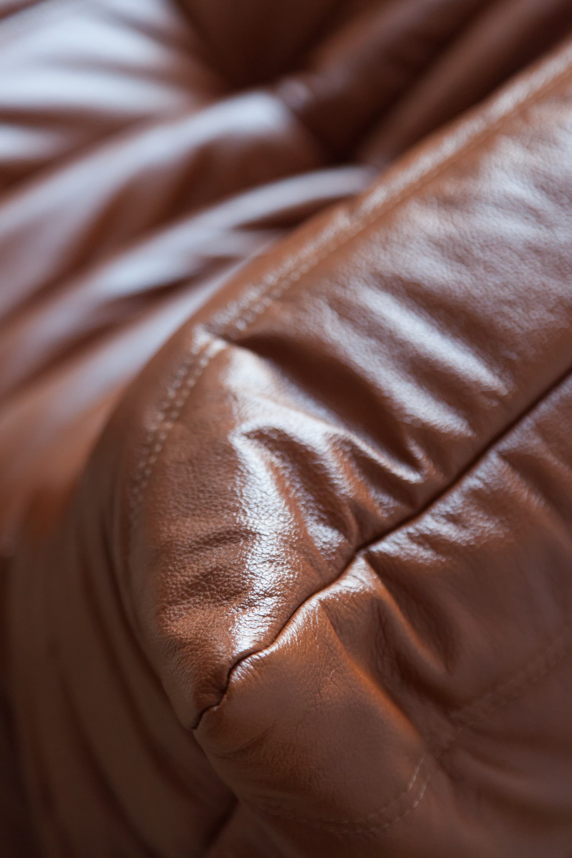 Zestaw wypoczynkowy Togo 5 części, skóra brązowa whisky - 165545