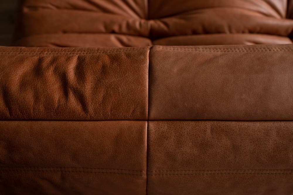 Sofa Togo dwuosobowa, skóra brązowa peach - 165595