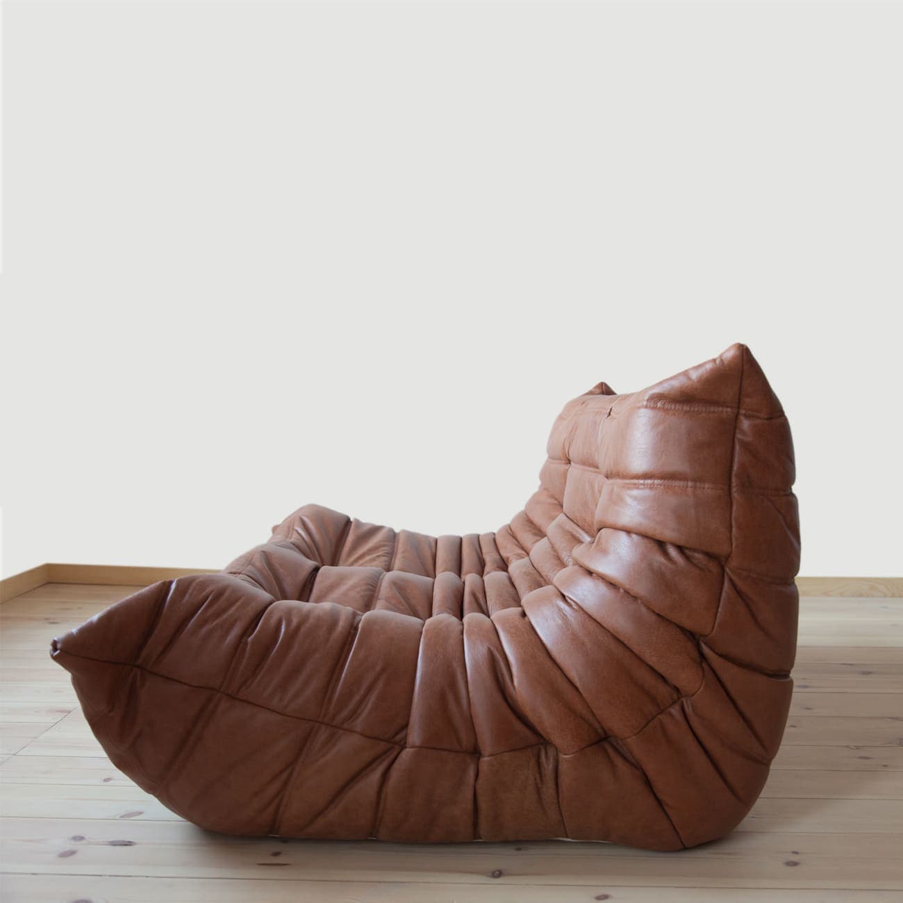 Sofa Togo dwuosobowa, skóra brązowa kentucky - 165429