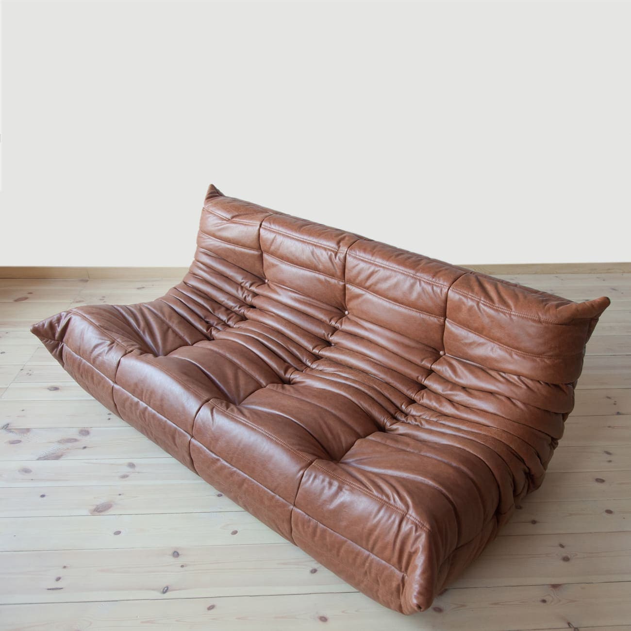Sofa Togo trzyosobowa, skóra brązowa kentucky - 165462