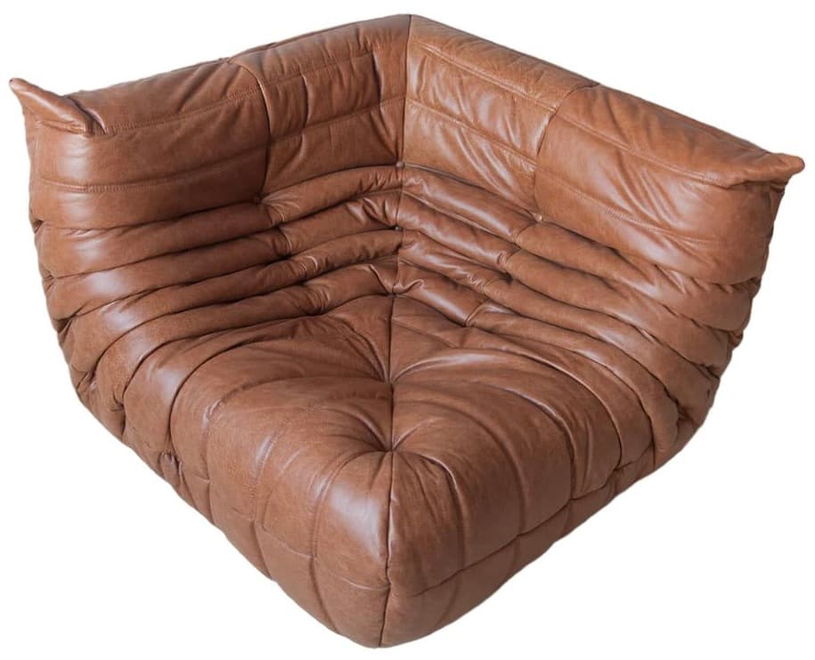 Narożnik Togo, skóra brązowa kentucky - 62763